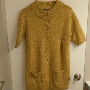 ☀️EUC Yellow Short Sleeved Cardi from The Limited☀